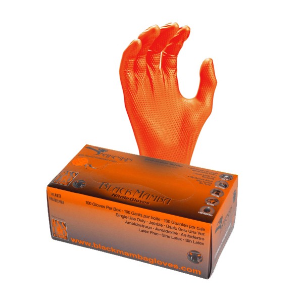 Gants Nitrile gentle grip orange - gants avec une grande adhérence