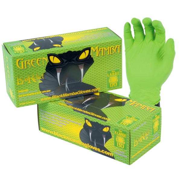 GANTS NITRILE VERT BIODEGRADABLE